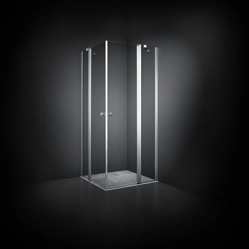 Dansani Match Dusjhjørne 90 x 100 cm, Klart glass/Satin profil - Model 6