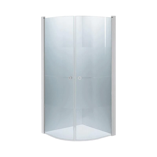 INR Iconic Nordic Rooms Dusjhjørne Linc Niagara Original, Frostet/stripe Glass Hvit Matt / 80x100cm Stripe
