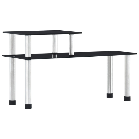 vidaXL køkkenreol 45x16x26 cm hærdet glas sort