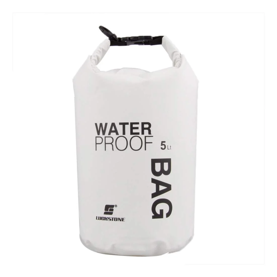 Vandtæt Taske til Vandring & Camping - 5 Liter - Hvid