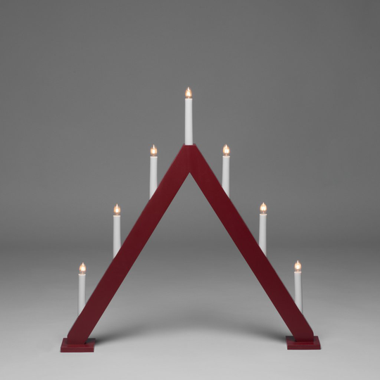 Electric candlestick 7L wood (RØD)