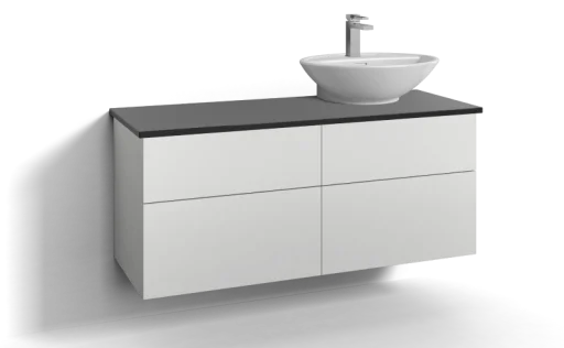 Svedbergs Forma servantskap m/ skuffer, 120x45cm, hvit