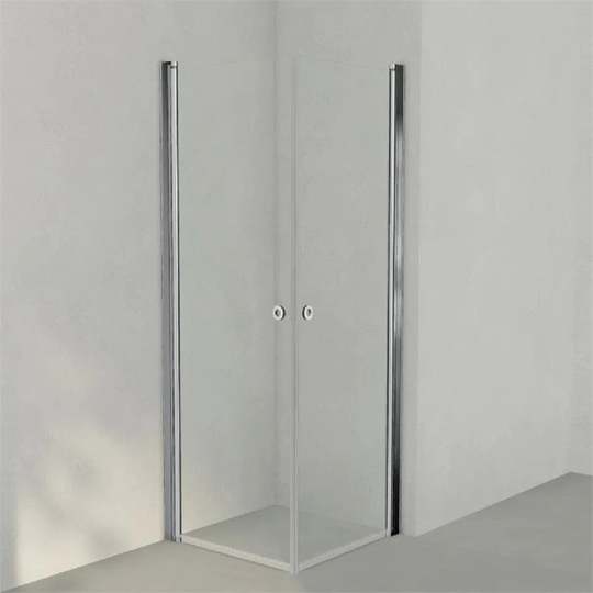 INR Iconic Nordic Rooms Dusjhjørne Linc Angel Original, Klart Glass, Timeless Glass Krom / 70x70cm