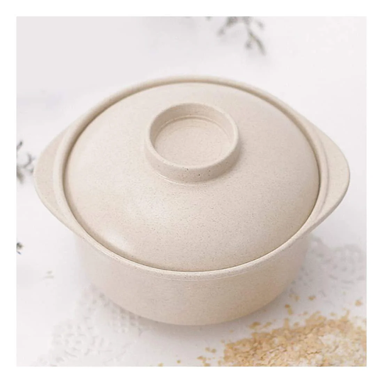 Nudelskål med låg - Beige