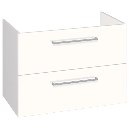 Dansani Mido+ servantskap med 2 skuffer till Lotto XL servant, bredde: 80 cm, blank hvit