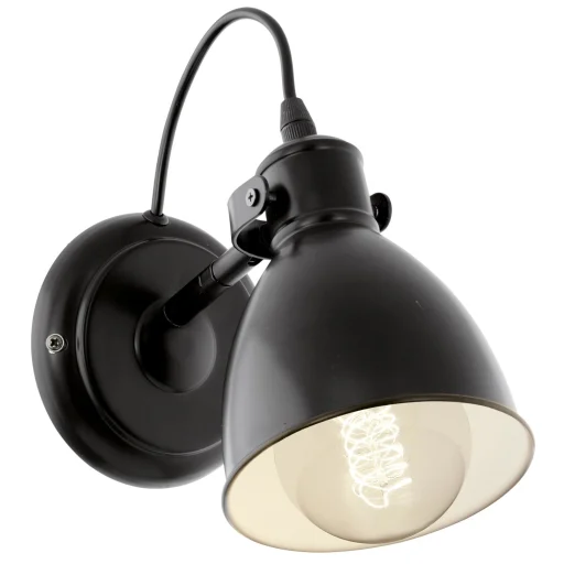 Eglo Priddy Vegglampe, Sort