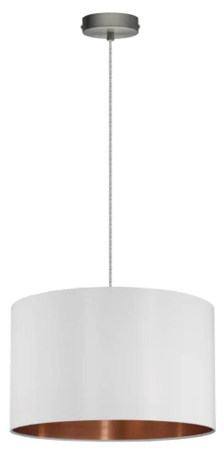 Pasteri Pendel Ø380 hvit/kobber, E27, 60W