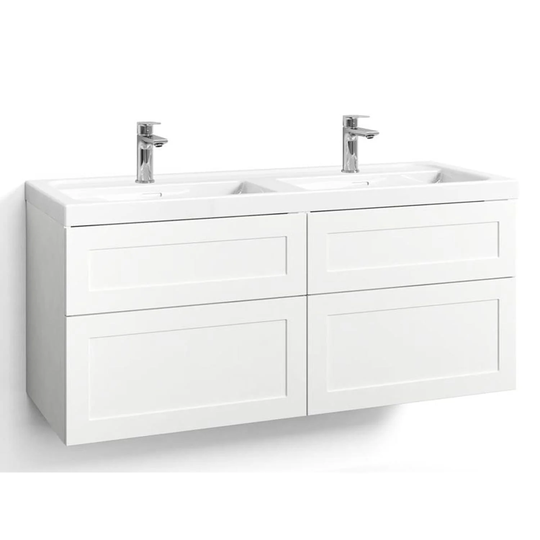 Svedbergs Forma Ramme Servantskap 120cm Dobbel / 45cm Hvit Matt
