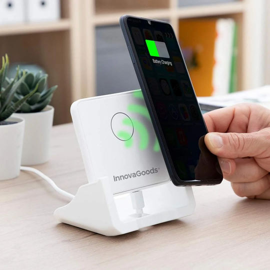 Qi oplader med stativ