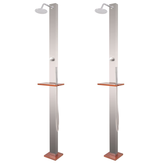 vidaXL havebruser 2 stk. rustfrit stål 210 cm