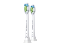 Philips Sonicare W HX6062 Optimal White - Ekstra tandbørstehoved - til tandbørste - hvid (pakke med 2)
