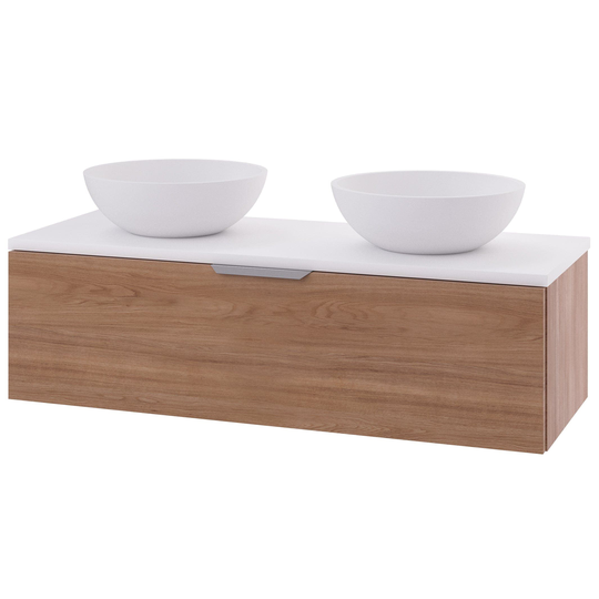 Linn Bad Selma Glatt Eikefiner D45cm Servantskap Eik / 120cm Dobbel
