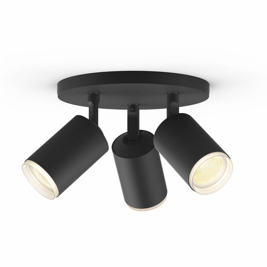 Fugato plate / spiral black 3x5.7W 230V (Sort)