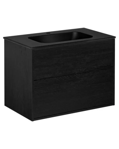 Gustavsberg Artic møbelpakke, 80x46,5 cm, sort ask/sort