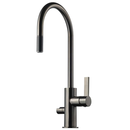 Tapwell Arm885 Kjøkkenarmatur Uttrekk+Avstengning Brushed Black Chrome