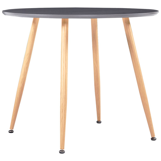 vidaXL spisebord 90 x 73,5 cm MDF grå og egetræsfarve