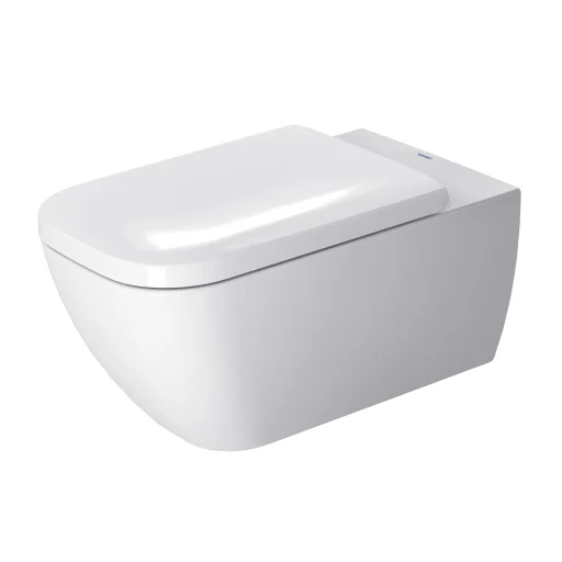 Duravit Happy D.2 vegghengende toalett med HygieneGlaze, rimless, lang, hvit