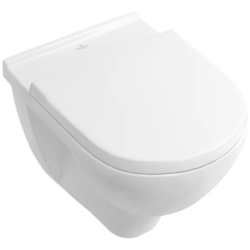 Villeroy & Boch O.Novo vegghengt toalett inkl. toalettsete, rimless, hvit