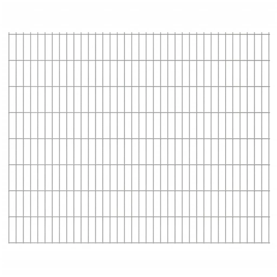 vidaXL havehegnspaneler 2D 2,008x1,63 m 22 m (total længde) sølvfarvet
