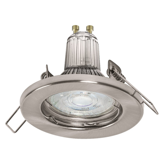 Pack x3 Spot brush nickel GU10 2.6W 230 Lum 2700K IP20