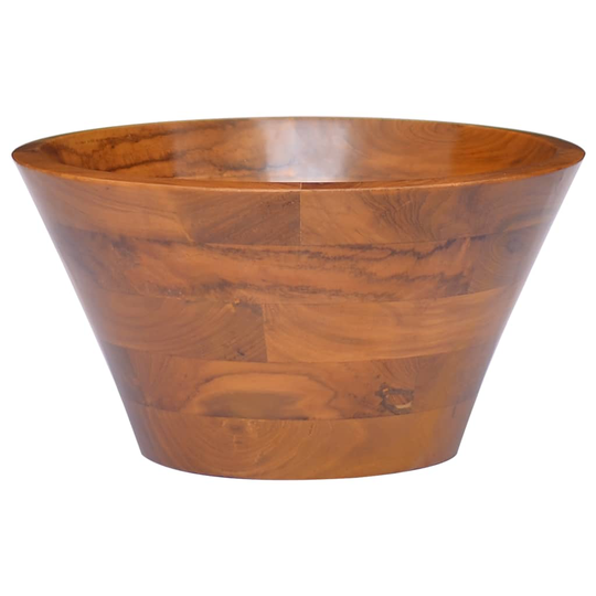 vidaXL håndvask Φ40x20 cm massivt teaktræ