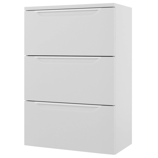 Linn Bad Mari Smal Sideskap (Kommode) Hvit Matt / 60cm 3 Skuffer