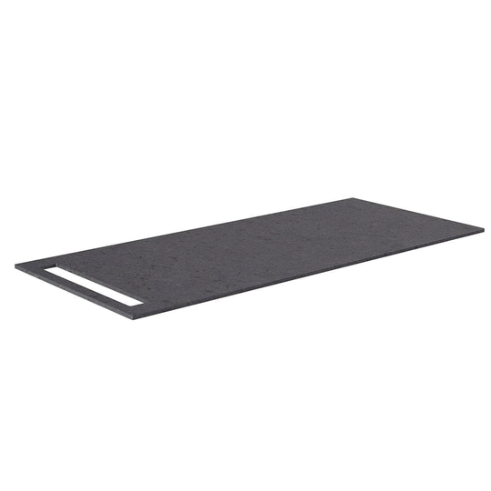 Korsbakken Benkeplate HPL med Håndkleholder Antrasitt / 1 Side 110cm