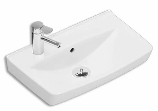 Ifö Spira Servant 50x31 cm, m/tapphull til venstre og overløp