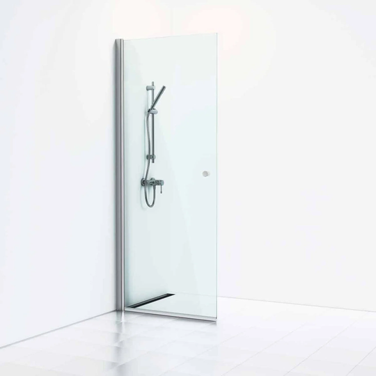 Svedbergs Skoga Dusjdør Høy Modell Krom / 87cm Klart Glass