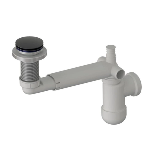 Vikingbad Vannlås&Pop-upØ40/32mm for Benkeplater - Preloc 420 Svart Matt