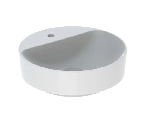 Geberit VariForm bordstående servant m/ tapphull, rund, Ø 45 cm, med KeraTect