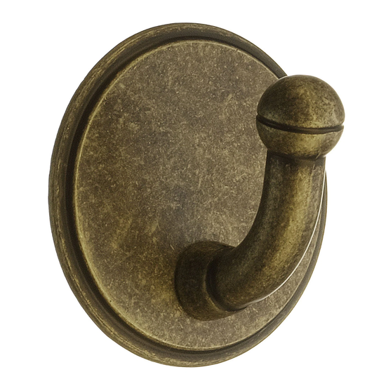 Beslagsboden Enkel Krok 1120 - Selvklebende Antikk Messing