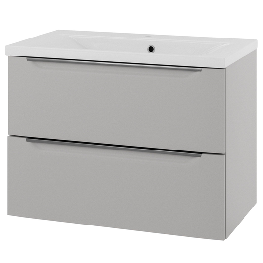 Linn Bad Mari D45cm Servantskap Grå Matt / 80cm 2 Skuffer