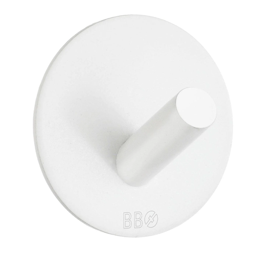 Beslagsboden Enkel Krok 1090 - Selvklebende Hvit