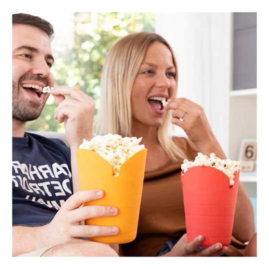 2x Foldbare Popcornskåle til Mikrobølgeovn