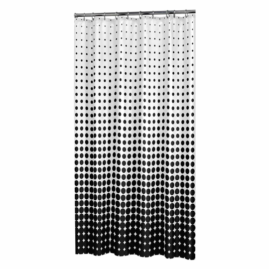 Sealskin Speckles Dusjforheng i Tekstil Svart