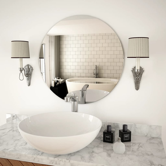 vidaXL vægspejl 60 cm rundt glas