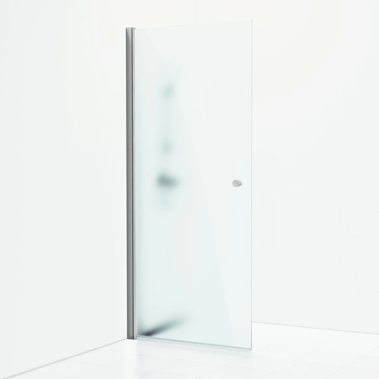 Svedbergs Skoga Dusjnisje Rett Enkel Matt Aluminium / 100cm Frostet Glass