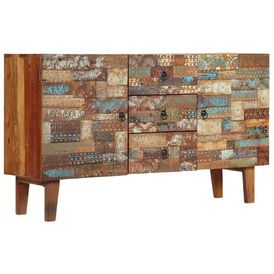 vidaXL skænk 140x40x80 cm massivt genbrugstræ
