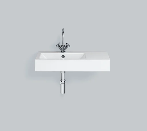 Alape PR Series håndvask 80x40,5 cm, venstre, glaseret stål