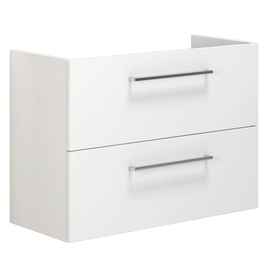 Dansani Mido+ Slim Servantskap 2 Skuffer B50-80xd35cm Uten Servant Hvit Høyglans / 80cm Vegg