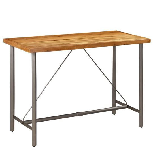 vidaXL barbord massivt genanvendt teaktræ 150 x 70 x 106 cm