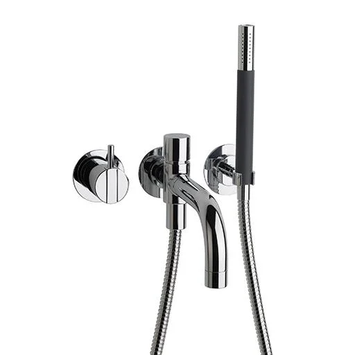 Vola 2141DT8 Grepsblander m/Hånddusjsett, Messing natur