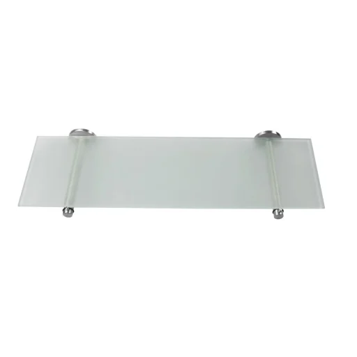 Randi Line 18 Glasshylle 600 mm, Børstet rustfritt stål