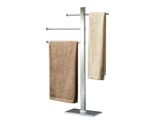 Hefe Håndkleholder m/Justerbare stenger, Gulvmodel, Krom