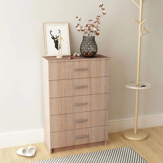 vidaXL opbevaringsskab spånplade 71 x 35 x 106 cm eg