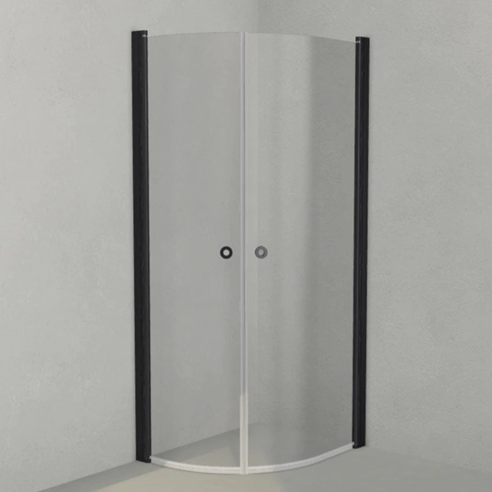 INR Iconic Nordic Rooms Dusjhjørne Linc Niagara Original, Grått Glass Svart Matt / 70x90cm