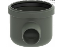 Unidrain 50 mm hjørneudløb med vandlås, uden studs, vandret
