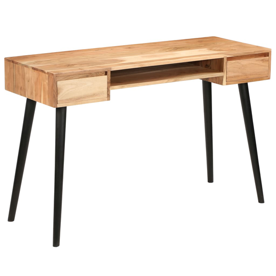 vidaXL skrivebord massivt akacietræ 118 x 45 x 76 cm