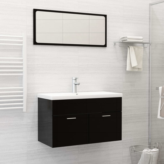 vidaXL indbygget håndvask med hane 81x39x18 cm keramisk hvid